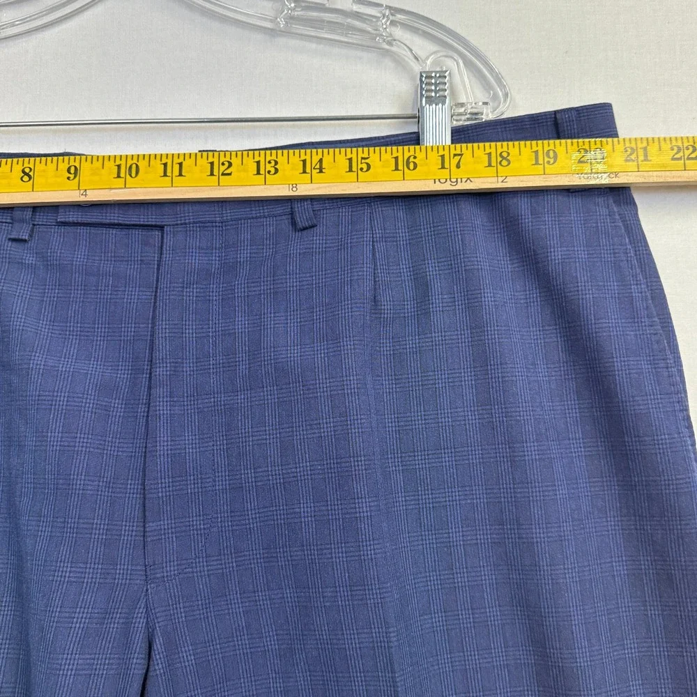 Collection by Michael Strahan Wool Blend Suit Blue Plaid Men's 56L - Picture 11 of 16